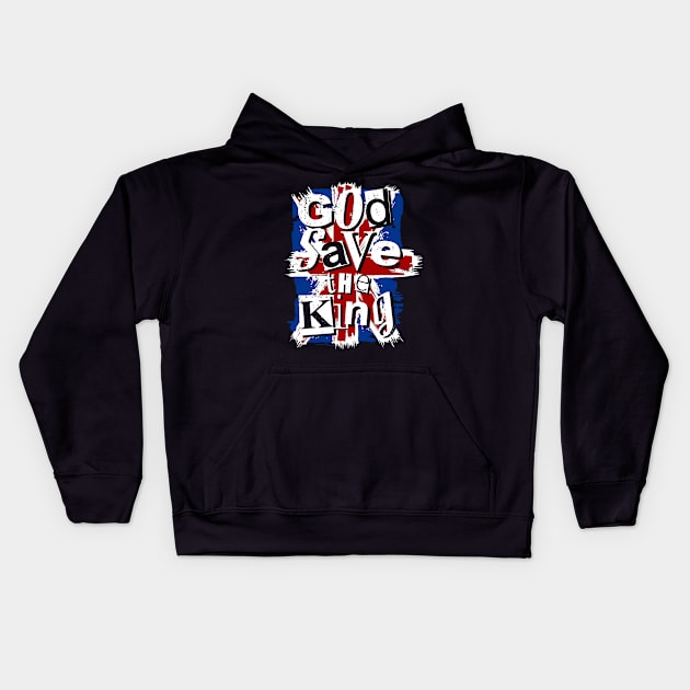 God Save the King Charles III Coronation 2023 Kids Hoodie by NerdShizzle